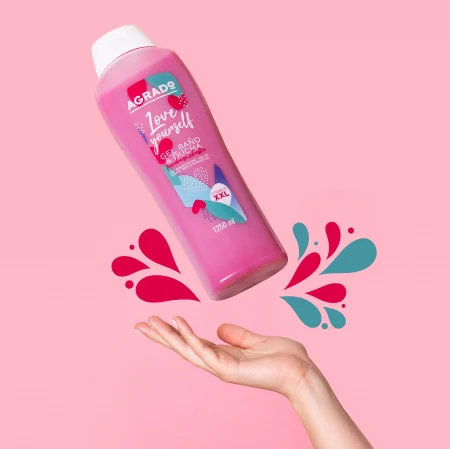 Gel de dus cu aroma de zmeura Love yourself, 1250ml [2]
