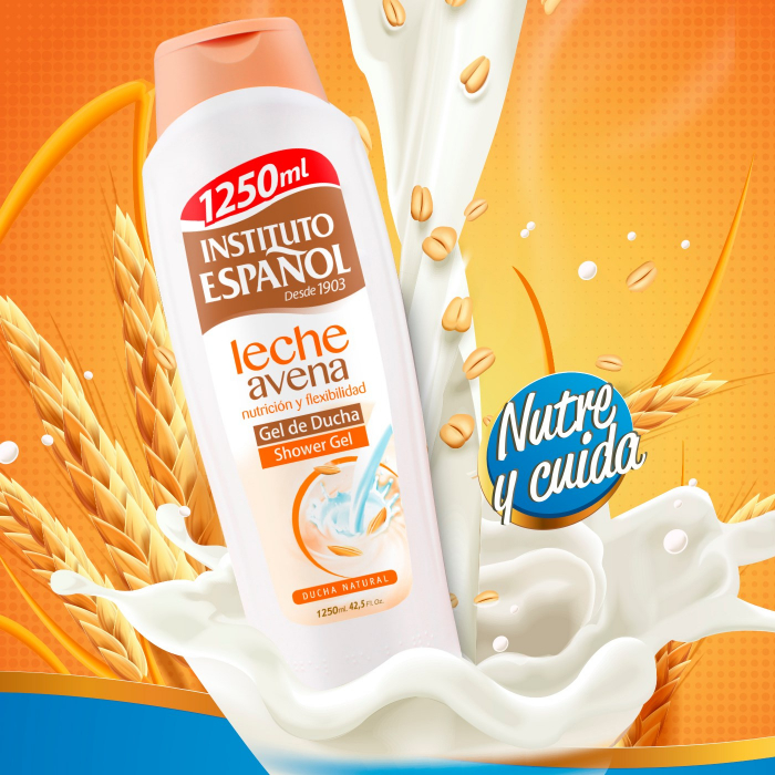 Gel de dus hidratant,cu lapte si fulgi de ovaz,1250ml [3]