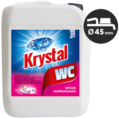 KRYSTAL WC Detartrant forte pentru oțel inoxidabil și ceramică,roz 5l [1]
