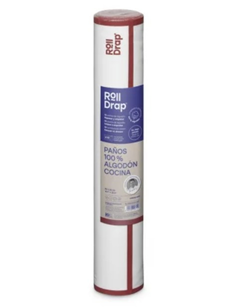 Laveta 100% bumbac, 40x64 cm, cu margini Bordeaux, Roll Drap [3]