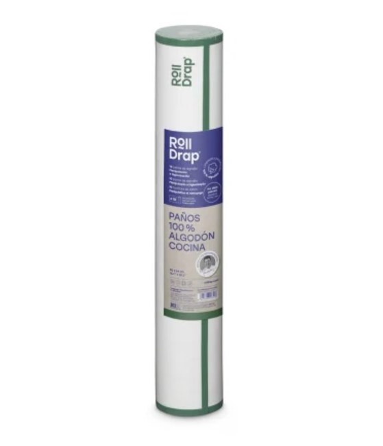 Laveta 100% bumbac, 40x64 cm, cu margini Verzi, Roll Drap [3]