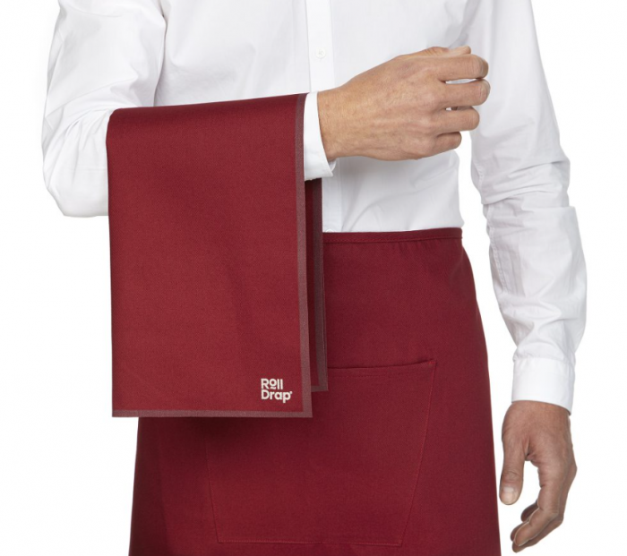 Laveta speciala de bucatarie, 100% bumbac, 40x64 cm, Burgundy, Roll Drap [4]