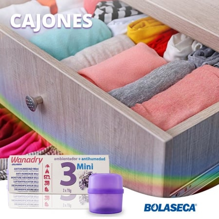 Miniabsorbant de umiditate cu saruri de Lavanda Bolaseca Trimini 3x70g [2]