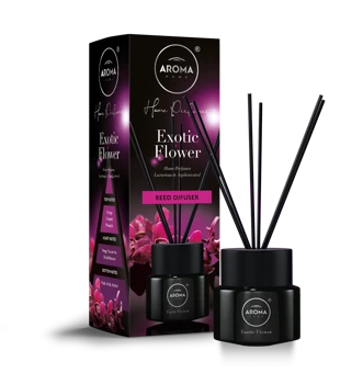 Odorizant cu bete de ratan, Exotic Flower, 100ml, Black, Aroma Home [1]