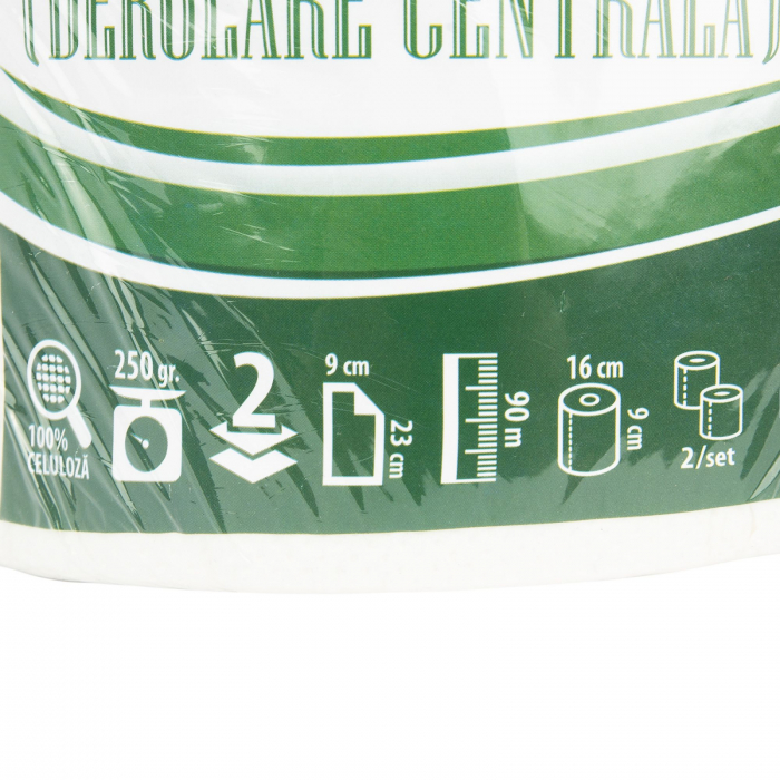 Pachet 2 role hartie igienica mini jumbo, Spa Paper,alba 90 ml/rola [3]
