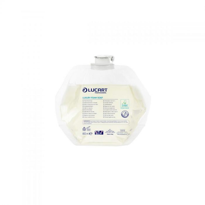 Pachet Lucart 1xDispenser sapun spuma Identity alb +2xrezerve sapun spuma 800ml /buc [3]