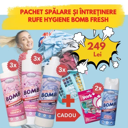 Pachet Spalare si Intretinere Rufe Hygiene Bomb Fresh-9 +3 cadou [2]