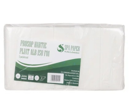 Prosop hartie tip V ,alb,2 straturi,150foi/pachet,5 pachete/set [2]