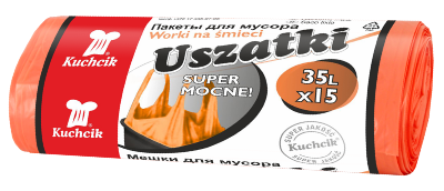 Saci menajeri,35l, portocaliu,15 buc, tip sacosa cu manere [1]
