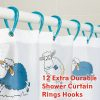 Set 12 bucati inele pentru perdea dus, durabile - Fioretto [4]