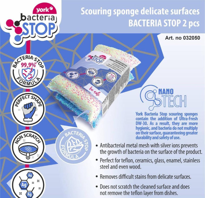 Set 2 bureti pentru suprafete delicate, Bacteria Stop, York [2]