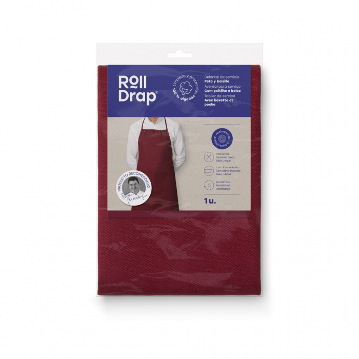 Sort cu pieptar si buzunar,Bordeaux,Roll Drap [4]