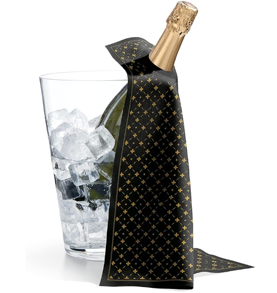 Suport din bumbac pentru sticle de vin 40x40, 12 buc, Lux Black [4]