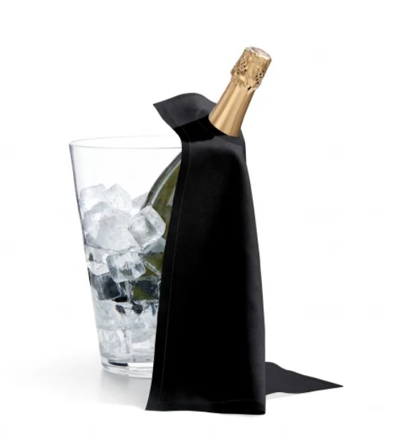 Suport din bumbac pentru sticle de vin 40x40, 12 buc, Negru, Roll Drap [1]