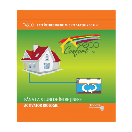 Eco Confort - Activator biologic intretinere micro statie pentru tratarea apelor uzate,750gr