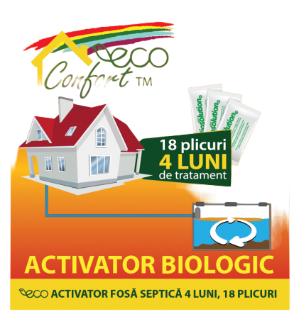 BIOACTIVATORI SI TRATAMENTE FOSE SEPTICE - Activator biologic pentru fose septice,18 plicuri, tratament 4 luni