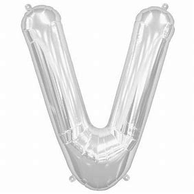 Jocuri & Divertisment - Balon din folie argintie, Litera, 36 cm, 14''