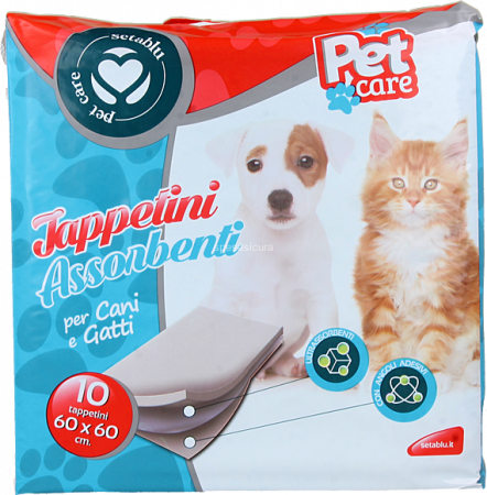 PetShop - Covorase absorbante igienice pentru animale mici, 60x60cm,Pet Care ,10buc/set