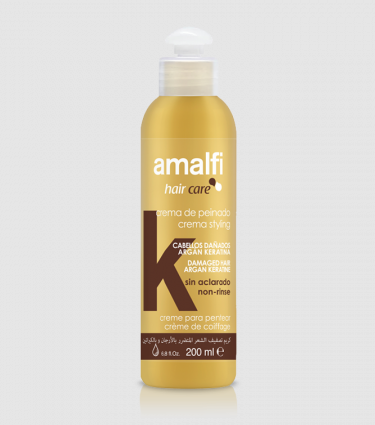 Sampon,balsam,masti si tratamente pentru par - Crema modelatoare pentru par degradat cu argan si keratina, 200ml