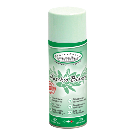 Neutralizare miros si odorizare textile,masini de spalat ,uscatoare rufe - Deospray neutralizare miros Mosc Alb, 400ml