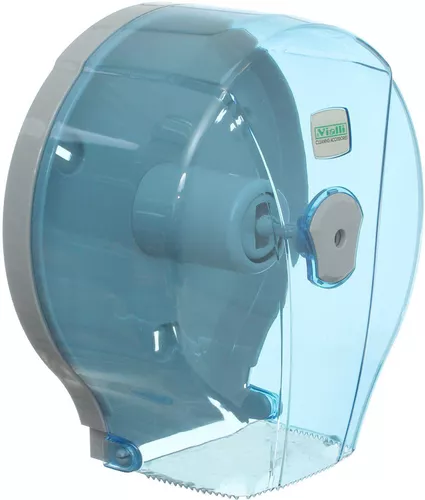 Dispensere hartie igienica  si consumabile - Dispenser hartie igienica jumbo, blue transparent, Vialli