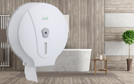 Dispensere hartie igienica si consumabile - Dispenser hartie igienica Maxi Jumbo alb,ABS, MJ2