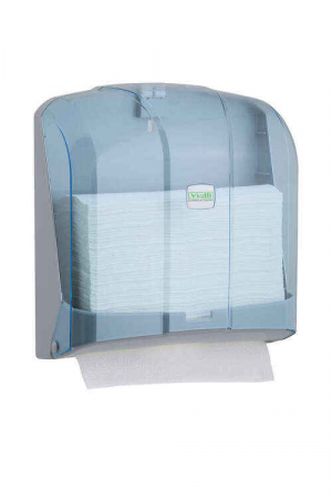 Dispensere prosoape pliate de maini si consumabile - Dispenser prosop hartie Z, capacitate 300 buc, transparent, KH300T