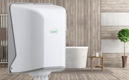 Dispensere role prosop hartie si consumabile - Dispenser rola prosop derulare centrala abs, alb,OG1