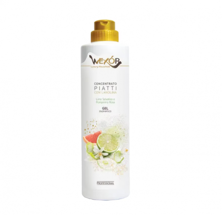 Detergenti de vase si solutii pentru bucătărie - Gel enzimatic pentru vase, lanolina, lime si grepfruit, 750ml