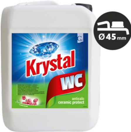 Solutii si detergenti industriali - KRYSTAL WC Detartrant forte pentru ceramica cu protectie, Verde, 5l