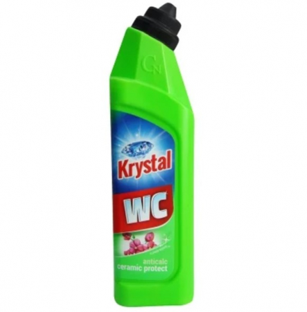Detergenti si solutii pentru baie - KRYSTAL WC Detartrant forte pentru ceramica cu protectie, Verde, 750ml
