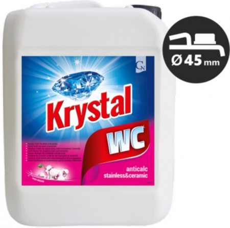 Solutii si detergenti industriali - KRYSTAL WC Detartrant forte pentru oțel inoxidabil și ceramică, Roz, 5l