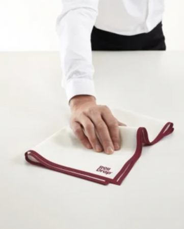 Articole Menaj & Accesorii pentru Casa - Laveta 100% bumbac, 40x64 cm, cu margini Bordeaux, Roll Drap