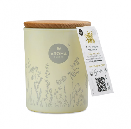 Odorizanti cu bete de ratan si lumanari parfumate - Lumanare parfumata Daisy Dream, 150g, Fresh Garden, Aroma Home