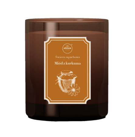 Odorizanti cu bete de ratan si lumanari parfumate - Lumanare parfumata Honey&Turmeric, 160g, Aroma Home