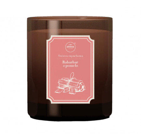 Odorizanti cu bete de ratan si lumanari parfumate - Lumanare parfumata Rhubarb&Pomelo, 160g, Aroma Home