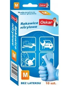 Saci si manusi menaj, folii alimentare si hartie de copt - Manusi nitril multifunctionale,albastre,marimea M,10 buc,Oskar