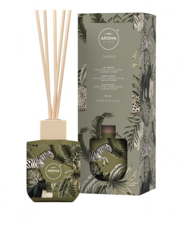Odorizanti cu bete de ratan si lumanari parfumate - Odorizant cu bete de ratan, Jungle, 100ml, Aroma Home Wild