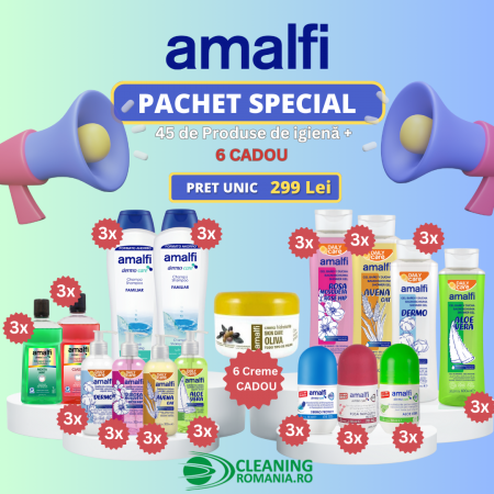 Pachete promotionale si Lichidari finale - Pachet Cosmetice si Igiena 45 de produse Amalfi+6 cadou