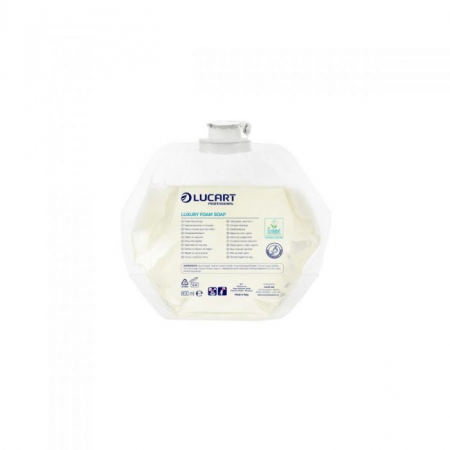 Pachet Lucart 1xDispenser sapun spuma Identity alb +2xrezerve sapun spuma 800ml /buc [3]