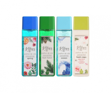 DETERGENTI RUFE SI INTRETINERE TEXTILE - Pachet Parfum de rufe 4 buc x200ml (Fresh Forest + Ocean+Fresh Caps+Spring)