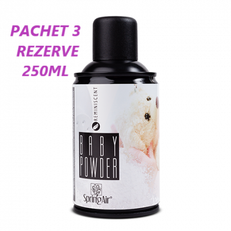 % REDUCERI ODORIZANTI SI NEUTRALIZATORI PENTRU MIROS - Pachet Promo 3xRezerva odorizanta pentru camera,Baby Powder,250ml