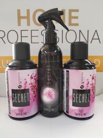 % REDUCERI ODORIZANTI SI NEUTRALIZATORI PENTRU MIROS - Pachet Spring Air 2 rezerve odorizante camera Secret + Odorizant ambiental 200ml Secret