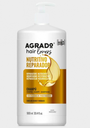 Sampon,balsam,masti si tratamente pentru par - Sampon pentru par uscat cu efect hranitor, 900ml (cu pompită)