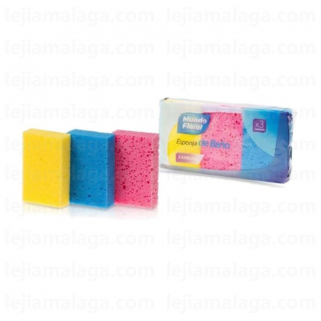 Cosmetice & Ingrijire Personala - Set 3 bureti pentru baie rectangulari,culori diferite