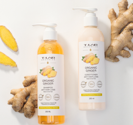 Sampon,balsam,masti si tratamente pentru par - Set ingrijire par Sampon 250ml+Balsam 250ml  cu extract de ghimbir,pentru par fin