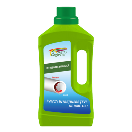 Solutii desfundat țevi - Solutie biologica pentru intretinere tevi baie, 1 L