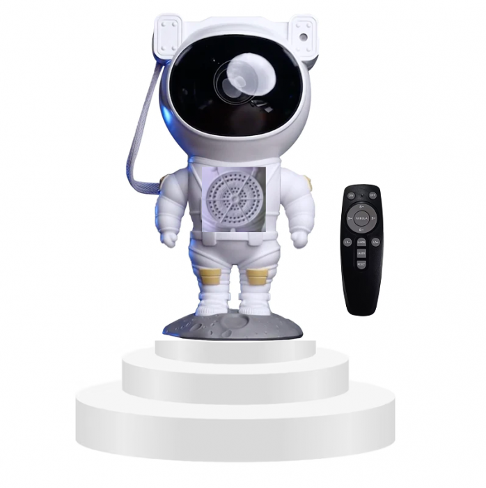 Proiector Laser Astronaut cu Joc de Lumini Aurora Boreala si Stele, Boxa, Sunete Albe, Functie Bluethood, Reglare 360, Timer, Setare Luminozitate, Viteza, Telecomanda [5]