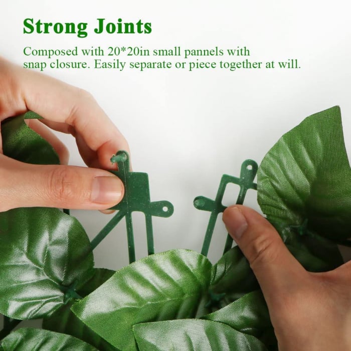 Set Rulou Artificial de Gard Viu din PE Anti-UV, 300x100 cm, Frunze Verde Inchis si 50 Soricei Verzi [6]