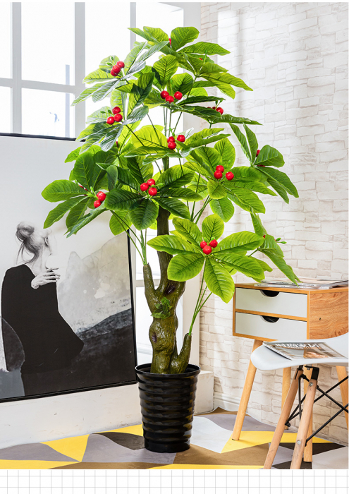 Copac Artificial, Pom Fructifer Cires cu Multe Cirese Rosii, 180 cm [1]